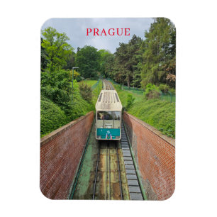 Praag kabelspoorweg uitzicht koelkastmagneet magneet