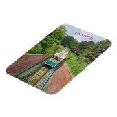 Praag kabelspoorweg uitzicht koelkastmagneet magneet (Linkerzijde)