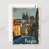 Praag Kasteel Briefkaart (Voorkant / Achterkant)