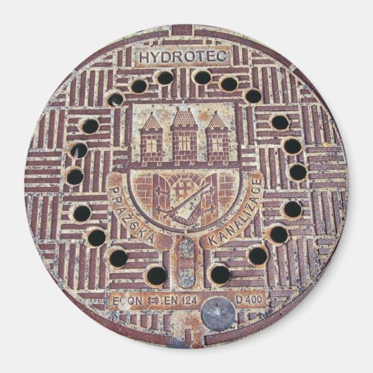 Praag Kasteel Riool Hoesje Magneet (Voorkant)