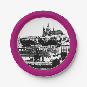 Praag, kathedraal, Castle - Tsjechisch papier (Par Papieren Bordje
