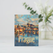 Praag  kunst briefkaart (Staand voorkant)