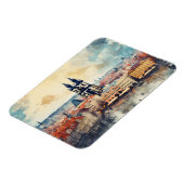 Praag nacht in Tsjechië Magneet (Linkerzijde)