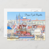 Praag op pastencaart briefkaart (Voorkant / Achterkant)