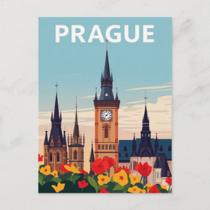 Praag Oude Stad Plein Reis Kunst Briefkaart