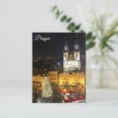 Praag oude stadsplein briefkaart (Staand voorkant)