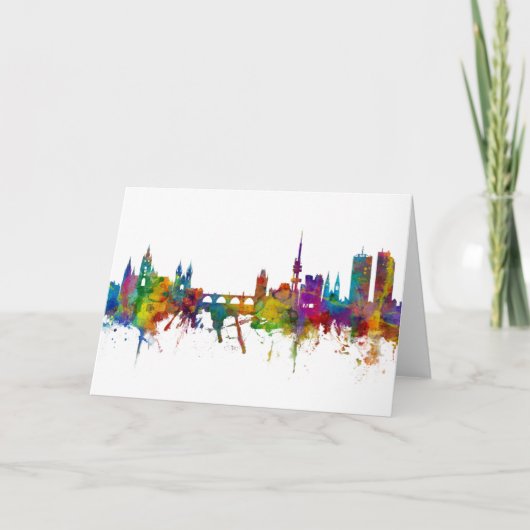 Praag (Praag) Tsjechië Skyline Kaart (Voorkant)