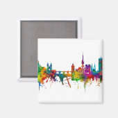 Praag (Praag) Tsjechië Skyline Magneet (Voorkant / Achterkant)