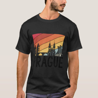 Praag Praag Vintage Tsjechië Favoriete Stad T-shirt