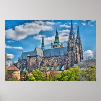 Praag - St.Vitus Kathedraal Poster