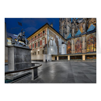 Praag St.Vitus kathedraal 's nachts