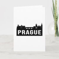 Praag Stad Silhouet van de stad Hemelijn Reis Grap