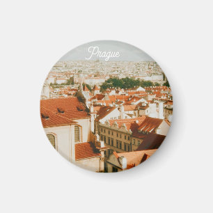 Praag stadsgezicht souvenir magneet