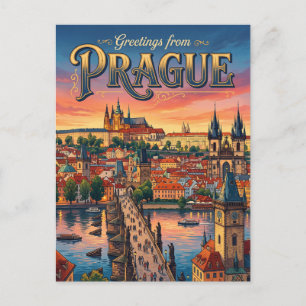 Praag Tsjechië Briefkaart