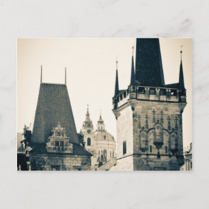 Praag, Tsjechië - Charles Bridge Tower Gate Briefkaart