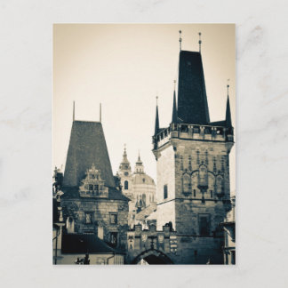 Praag, Tsjechië - Charles Bridge Tower Gate Briefkaart