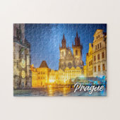 Praag, Tsjechië, na het donker Legpuzzel (Horizontaal)