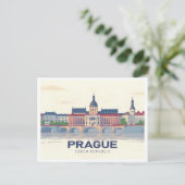 Praag Tsjechië Pastelreizen Briefkaart (Staand voorkant)