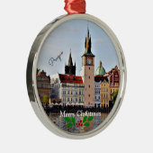 Praag, Tsjechië - pretkerst Metalen Ornament (Rechts)