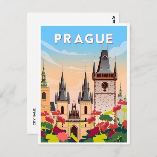 Praag Tsjechië République tchèque Briefkaart (Voorkant / Achterkant)