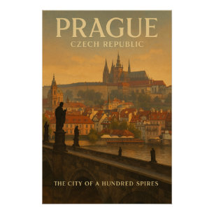 Praag, Tsjechië — Stad van Honderd Torenspitsen Perfect Poster