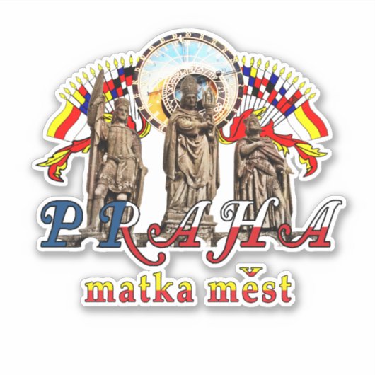 Praag Tsjechië Sticker (Voorkant)