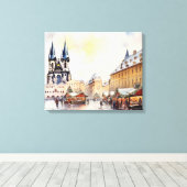 Praag, Tsjechië - Stretched Canvas Print (Insitu (Houten vloer))