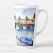 Praag - Tsjechië Waterverf Sketch | Latte Mok (Rechts)