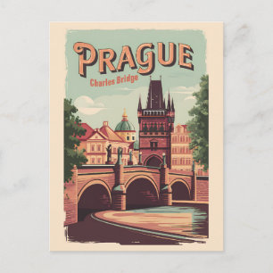 Praag Tsjechische Republiek Reiskunst Briefkaart