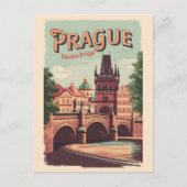 Praag Tsjechische Republiek Reiskunst Briefkaart (Voorkant)