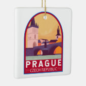 Praag Tsjechische Republiek Reiskunst Keramisch Ornament (Rechts)