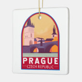 Praag Tsjechische Republiek Reiskunst Keramisch Ornament (Links)