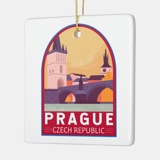Praag Tsjechische Republiek Reiskunst Keramisch Ornament (Links)