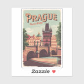 Praag Tsjechische Republiek Reiskunst  Sticker (Vel)
