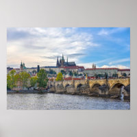Praagse kasteel met uitzicht op de Charlesbrug