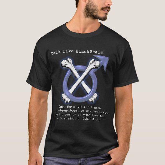 Praat als Blackbeard T-shirt (Voorkant)