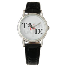 Praat Als God Rood wit en zwarte horloge