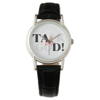 Praat Als God Rood wit en zwarte horloge