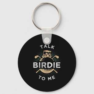 Praat Birdie Met Me Grappige Golfspeler Pun Golfer Sleutelhanger