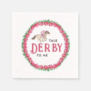 Praat Derby met Me Paardenrace Derby Bruiloftsui Servet