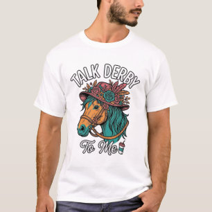 Praat Derby Paard Vintage Gravure Ontwerp T-shirt