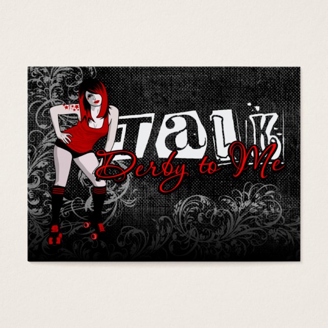 Praat Derby tegen me Mini Note Cards Visitekaartjes (Voorkant)