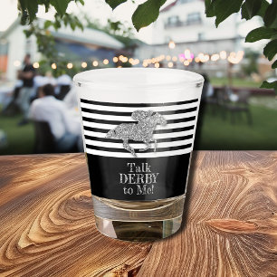 Praat Derby tegen Me Zilveren Racehorse Shot Glas