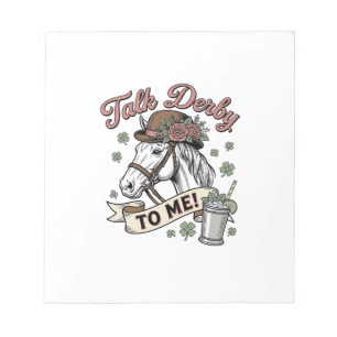 Praat Derby Tegen Mij Paard Mint Julep Vintage T-s Notitieblok
