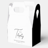 Praat dertig tegen me 30ste Black & White verjaard Bedankdoosjes (Geopend)