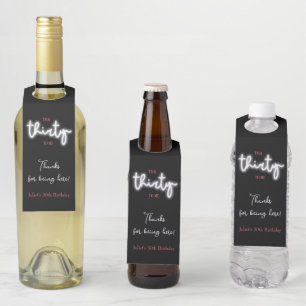 Praat dertig tegen me, 30ste verjaardagsfeestje flessenhanger