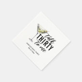 Praat dertig tegen me Dirty Martini 30ste verjaard Servet (Hoek)