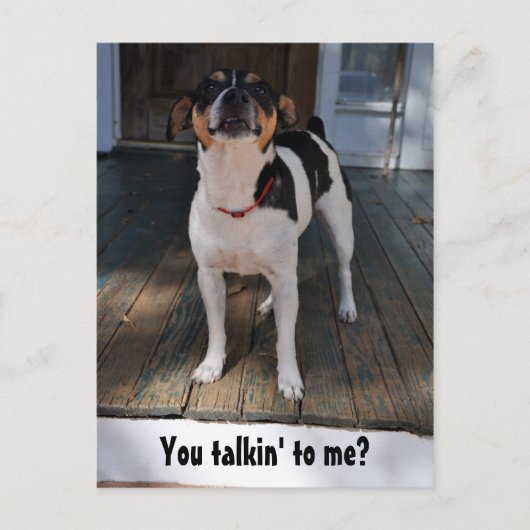 Praat je tegen me? briefkaart (Voorkant)