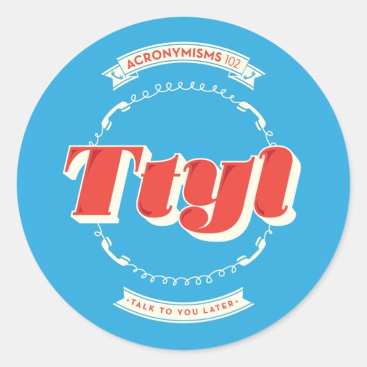 Praat later met je ronde sticker (Voorkant)