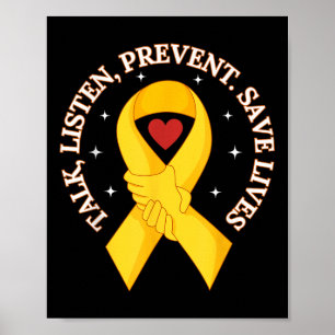 Praat Luister Voorkom levens Zelfmoordpreventie Poster